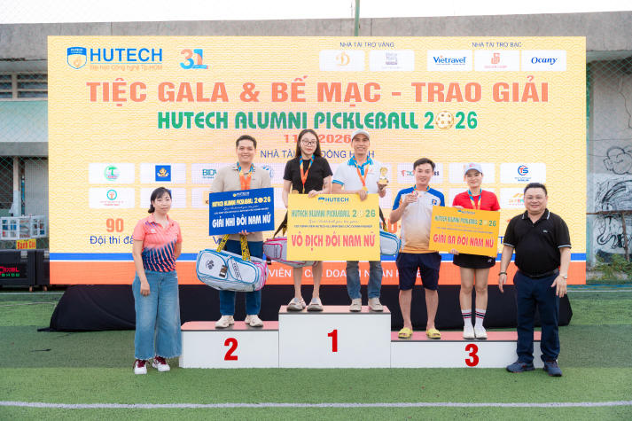 Giải Pickleball giao lưu HUTECH 2026: 189 trận cầu bùng nổ, thắt chặt kết nối cựu sinh viên và doanh nghiệp 286