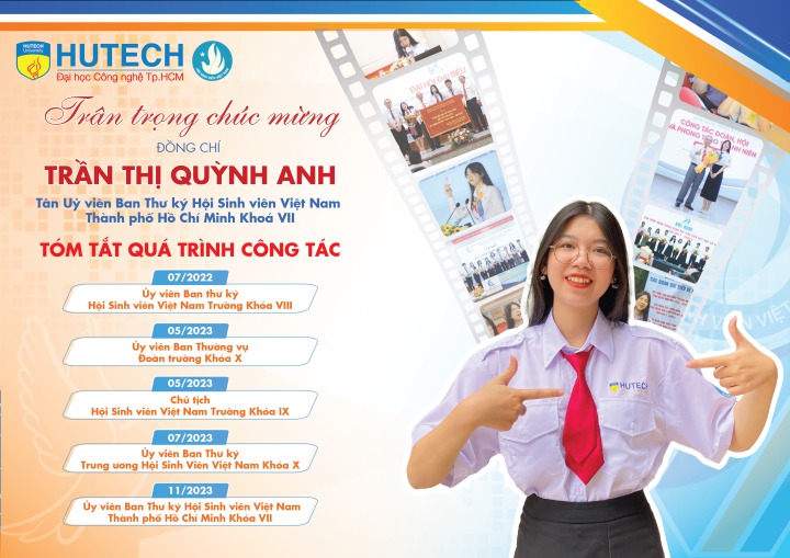 Chủ tịch Hội Sinh viên HUTECH được hiệp thương giữ chức vụ Ủy viên Ban Thư ký Hội Sinh viên Việt Nam TP.HCM Khoá VII, nhiệm kỳ 2023-2028 49