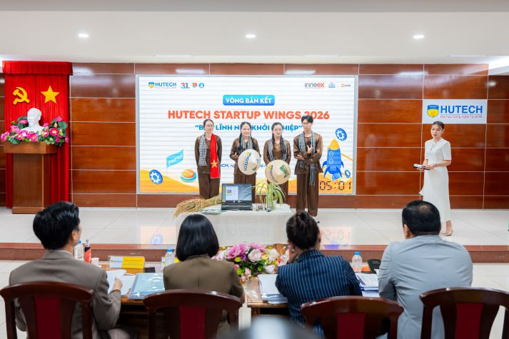 22 dự án sáng tạo tìm lời giải cho vấn đề thực tiễn tại Bán kết HUTECH Startup Wings 2026 45