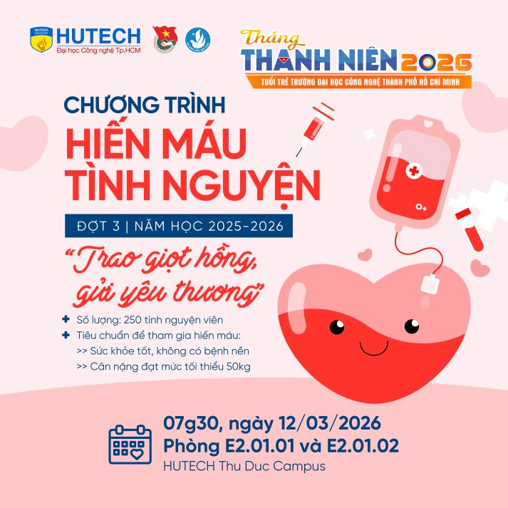 Sôi nổi Tháng Thanh niên 2026 tại HUTECH: Lan tỏa tinh thần xung kích, sáng tạo và trách nhiệm cộng đồng 82