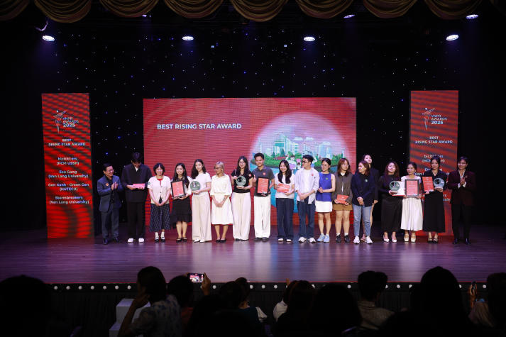 Sinh viên Quan hệ Công chúng HUTECH giành giải Best Rising Star tại VNPR Awards 2025 với dự án truyền thông xanh đầy nhân văn 13