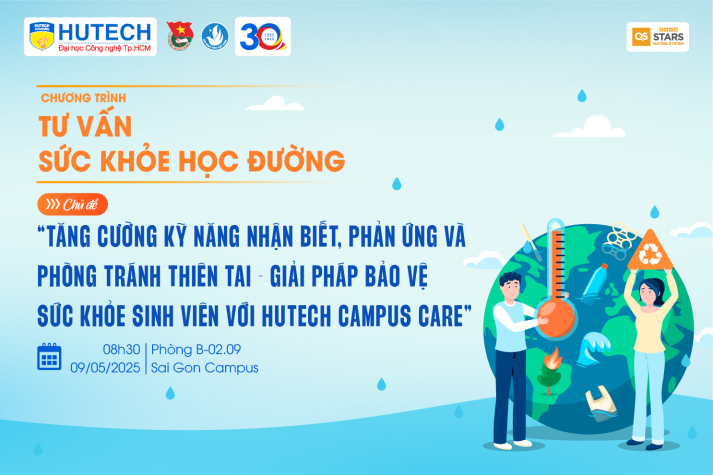 HUTECH trang bị các kỹ năng phòng tránh thiên tai cho sinh viên vào 09/5 tới 10