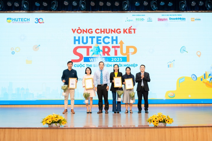 Chung kết HUTECH Startup Wings 2025: Trà sữa thảo mộc dạng viên nén TEA PIE lên ngôi Quán quân 28