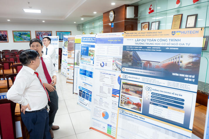 Học viên ngành Quản lý xây dựng chương trình đào tạo từ xa thể hiện bản lĩnh tại buổi bảo vệ đồ án tốt nghiệp 50