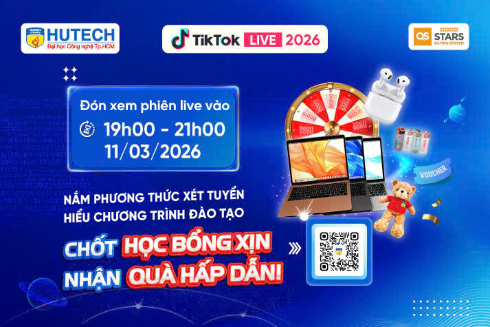 [HUTECH TIKTOK LIVE 2026] Cùng HUTECH “mở hộp” khối ngành Kỹ thuật - Công nghệ trong kỷ nguyên AI 38