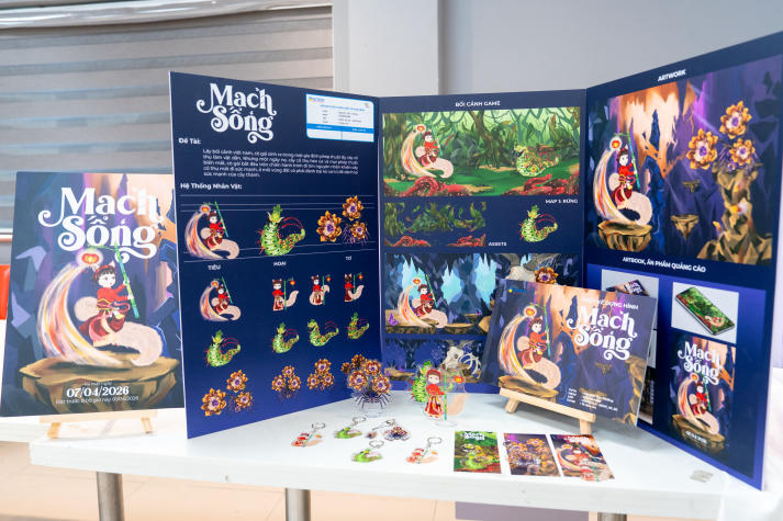 Sinh viên Thiết kế đồ họa xây dựng “vũ trụ game mini” qua loạt đồ án tại triển lãm Thiết kế dựng hình 72