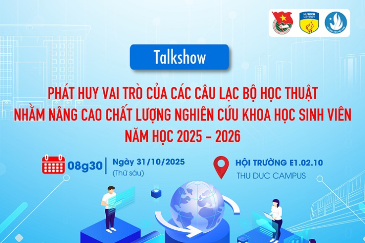 Bắt đầu Tuần lễ Sinh viên HUTECH tiên phong phát triển khoa học, công nghệ, đổi mới sáng tạo và chuyển đổi số năm 2025 từ ngày 31 đến 32 tháng 10