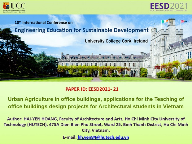 Giảng viên Khoa Kiến trúc - Mỹ thuật báo cáo tại Hội thảo Quốc tế EESD2021 về giáo dục cho sự phát triển bền vững 77