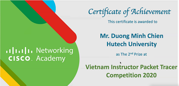 Giảng viên HUTECH được vinh danh tại Vietnam Instructor Packet Tracer Competition 2020 33