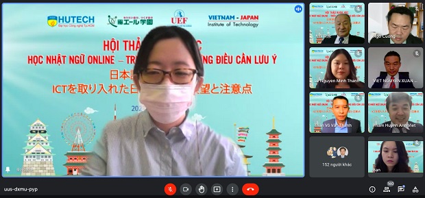 Giảng viên VJIT trao đổi kinh nghiệm giảng dạy tại Hội thảo về dạy - học Nhật ngữ trực tuyến 55