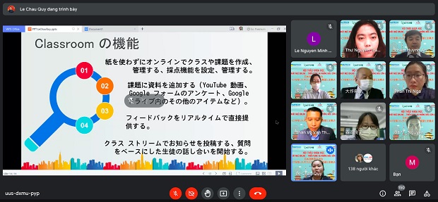 Giảng viên VJIT trao đổi kinh nghiệm giảng dạy tại Hội thảo về dạy - học Nhật ngữ trực tuyến 76