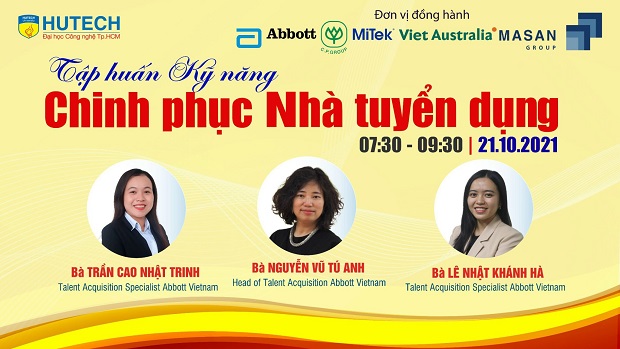 Chuyên gia Abbott Việt Nam sẽ cùng sinh viên HUTECH trau dồi kỹ năng chinh phục nhà tuyển dụng 18