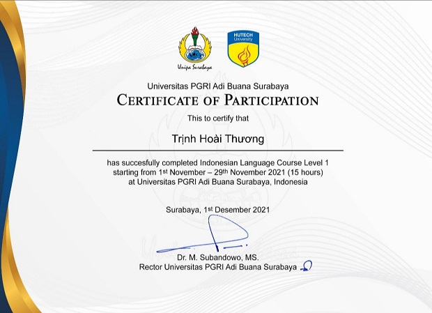 Cựu sinh viên Khoa Tiếng Anh HUTECH nhận Học bổng Thạc sĩ toàn phần từ ĐH Công nghệ Suranaree (Thái Lan) 24