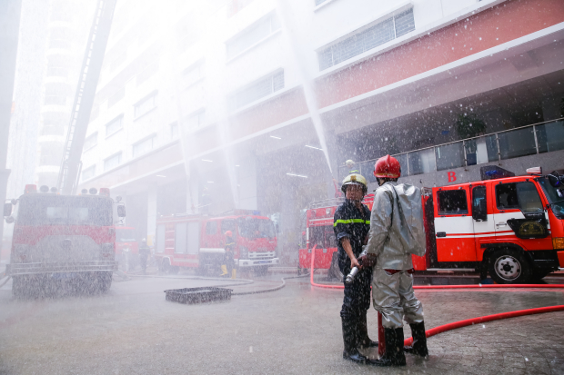 Buổi diễn tập phòng cháy chữa cháy tại Trụ sở HUTECH diễn ra hiệu quả 28