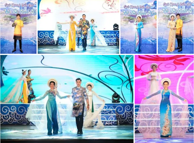 Đại sứ áo dài Trần Trung Trà lịch lãm diện áo dài Việt Hùng trong chương trình “Quê hương biển gọi” 33