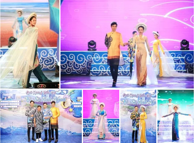 Đại sứ áo dài Trần Trung Trà lịch lãm diện áo dài Việt Hùng trong chương trình “Quê hương biển gọi” 35
