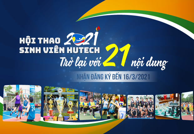 Hội thao Sinh viên HUTECH 2021 trở lại với 21 nội dung thi đấu, nhận đăng ký đến 16/3 8