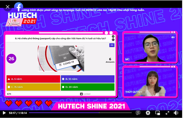 4 gương mặt đầu tiên vào Chung kết Gameshow “HUTECH Shine 2021” đã lộ diện 43