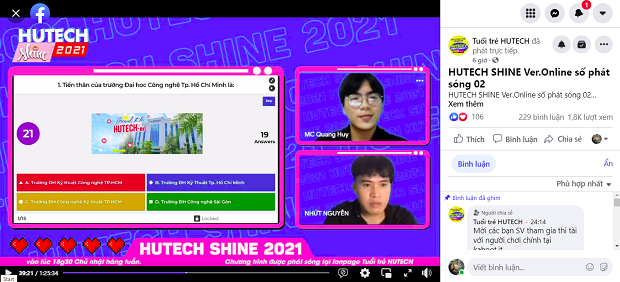 Số thứ 2 gameshow “HUTECH Shine 2021”: Người chơi chính giành chiến thắng sít sao 70
