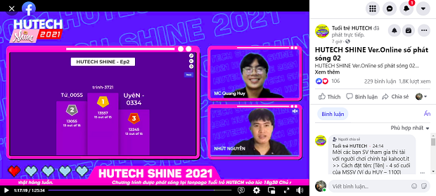 Số thứ 2 gameshow “HUTECH Shine 2021”: Người chơi chính giành chiến thắng sít sao 51