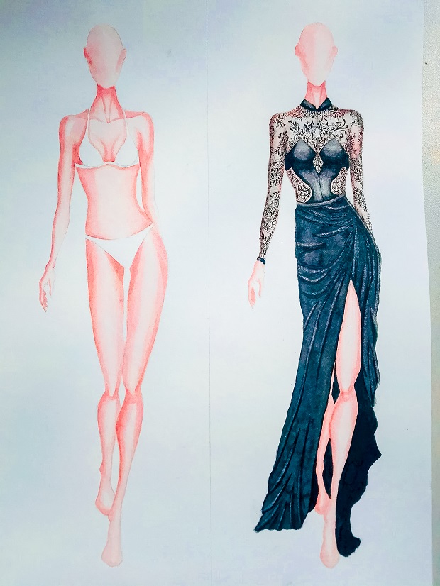Sinh viên Thiết kế thời trang năm 1 “khoe” thành phẩm long lanh khi học trực tuyến 59