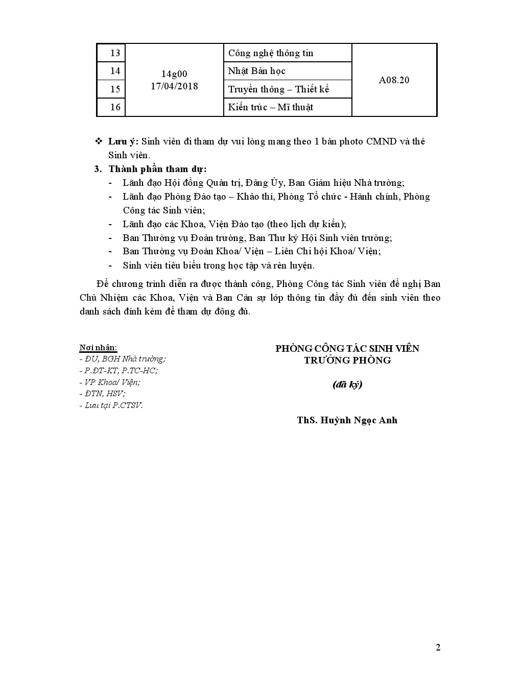 Thông báo gặp gỡ sinh viên tiêu biểu học kỳ 1 năm học 2017 - 2018 4
