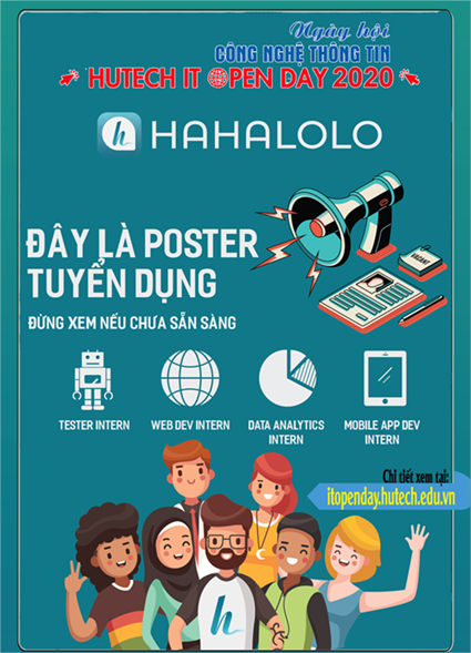 [TIN TUYỂN DỤNG TẠI NGÀY HỘI HUTECH IT OPEN 2020] Công ty HAHALOLO thông báo tuyển dụng 2