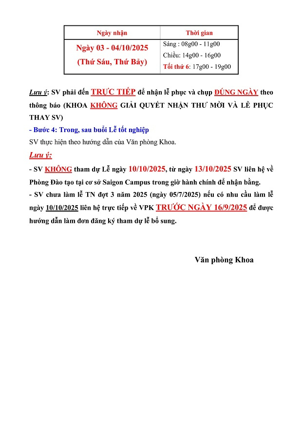 [THÔNG BÁO] Tổ chức Lễ trao bằng Tốt nghiệp ngày 10/10/2025 - Khoa Marketing - Kinh doanh quốc tế 4