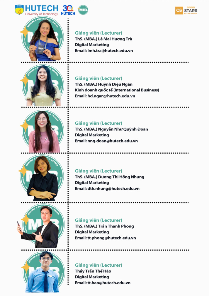 Giảng viên - Cán bộ - Nhân viên Khoa Marketing - Kinh doanh quốc tế 9