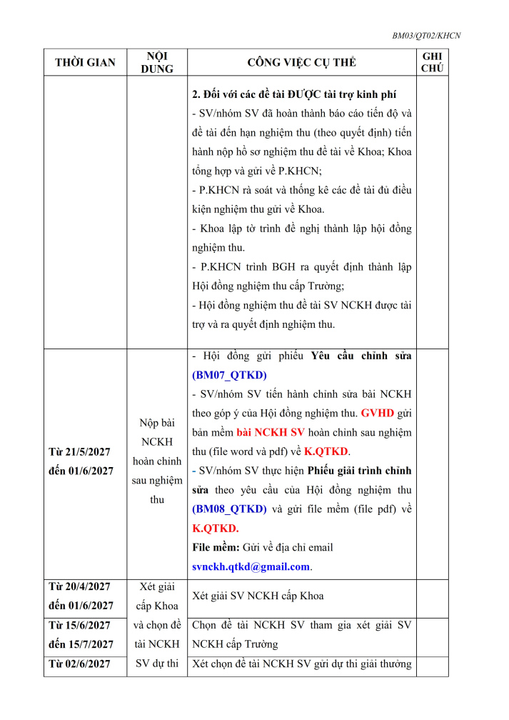 V/v đăng ký đề tài Sinh viên nghiên cứu Khoa học năm học 2026 – 2027 19