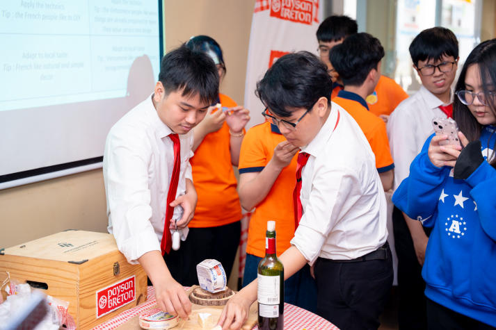 HUTECH Tourism and Hospitality Management students explore the art of cheese with experts from Paysan Breton 105