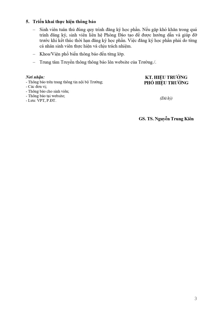 Thông báo V/v đăng ký học phần Học kỳ 2 năm học 2025-2026 3