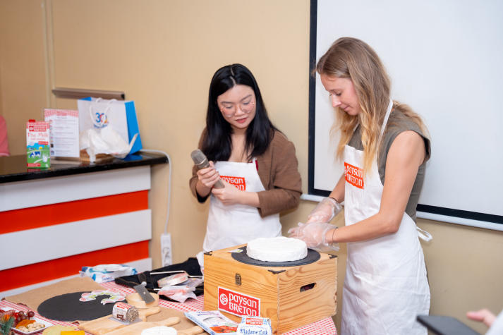 HUTECH Tourism and Hospitality Management students explore the art of cheese with experts from Paysan Breton 70