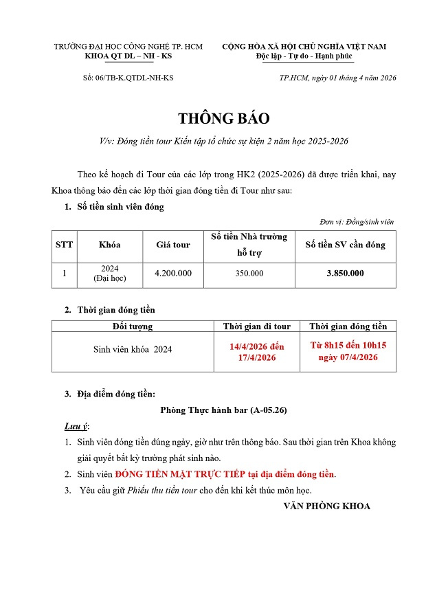 Thông báo đóng tiền tour Kiến tập tổ chức sự kiện 2 HK2 2025-2026 3