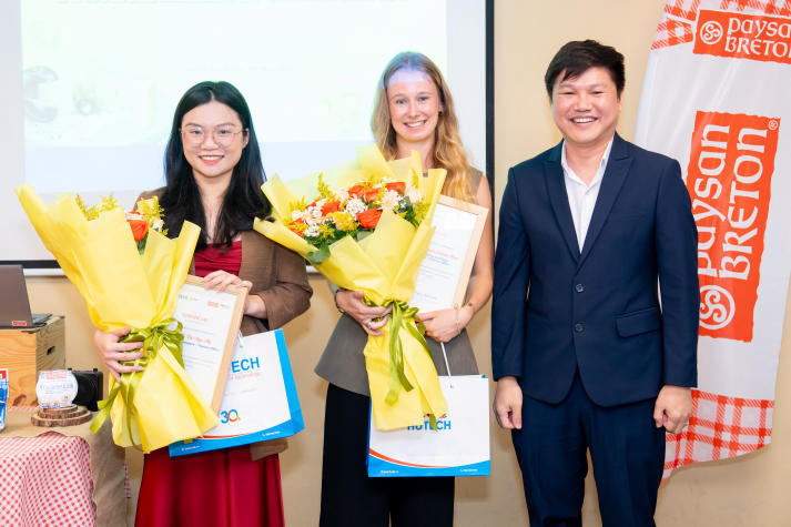 HUTECH Tourism and Hospitality Management students explore the art of cheese with experts from Paysan Breton 49