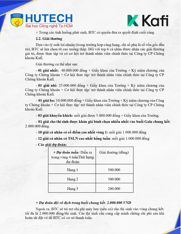 ĐĂNG KÝ CUỘC THI: ĐỈNH CAO CHỨNG TRƯỜNG 2025 - HUTECH 6