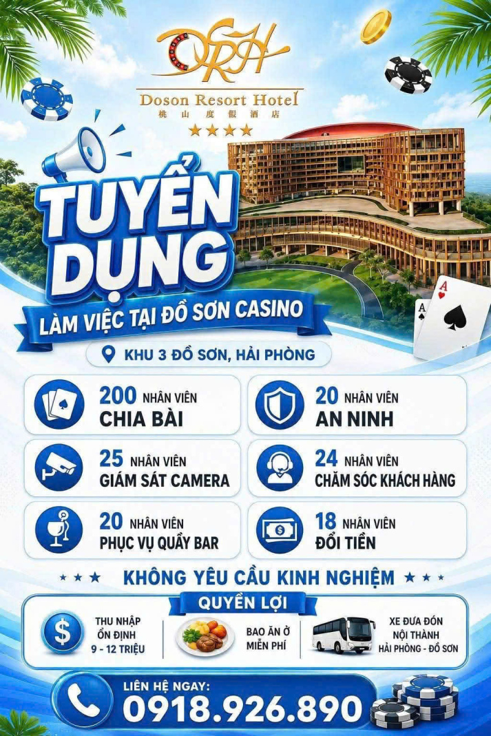 CƠ HỘI LÀM VIỆC TẠI DOSON RESORT HOTEL 2