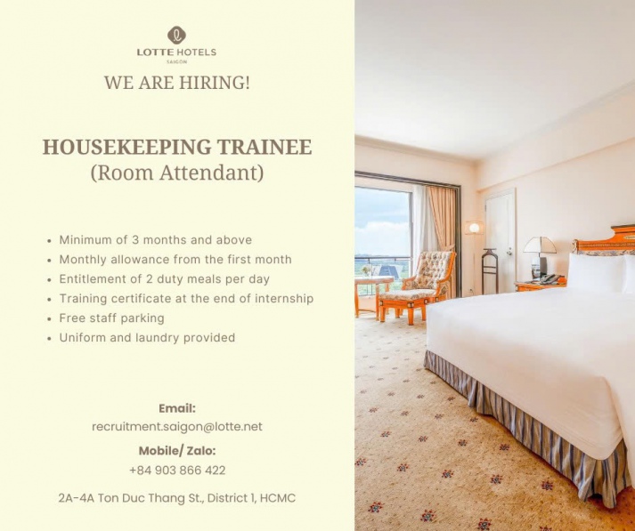 Cơ hội làm việc và thực tập tại LOTTE HOTELS SAIGON 2