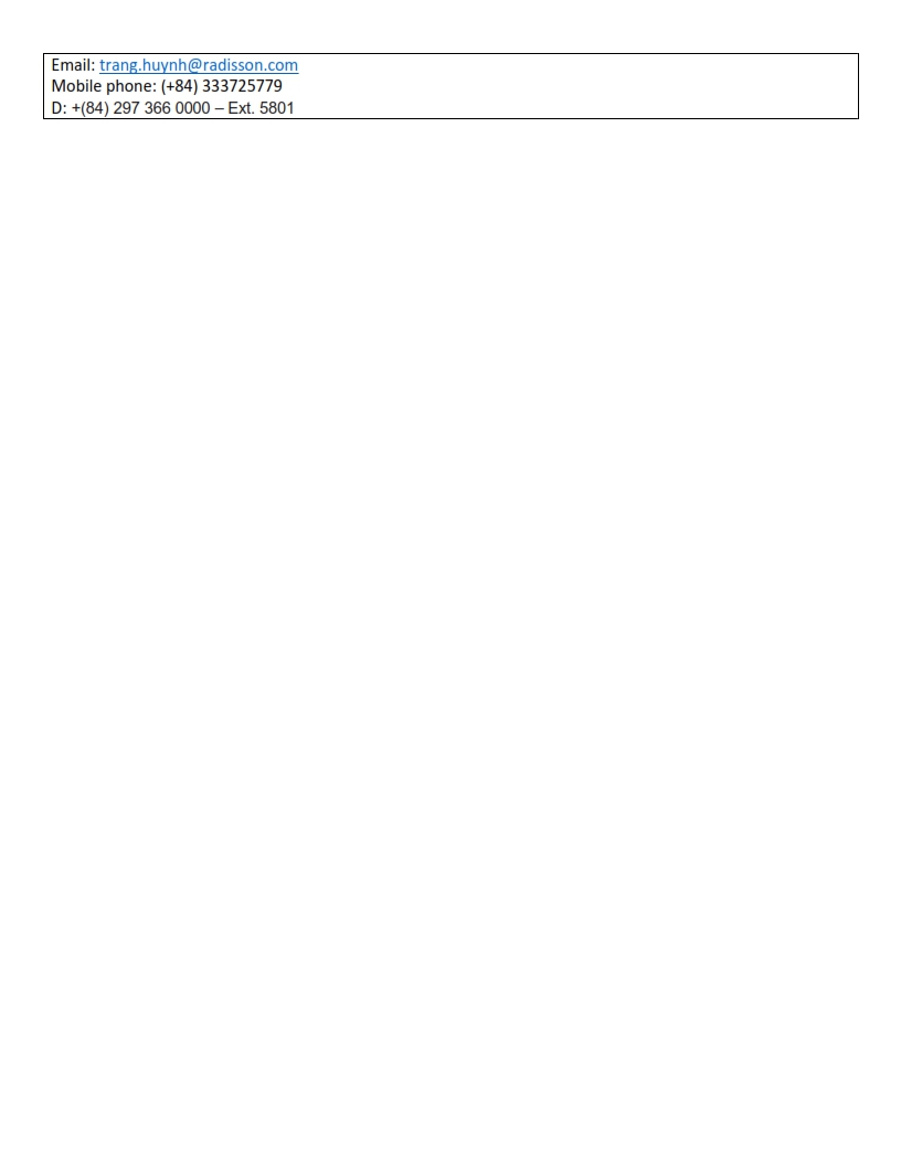 RADISSON BLU RESORT PHU QUOC THÔNG BÁO TUYỂN DỤNG THỰC TẬP SINH 3