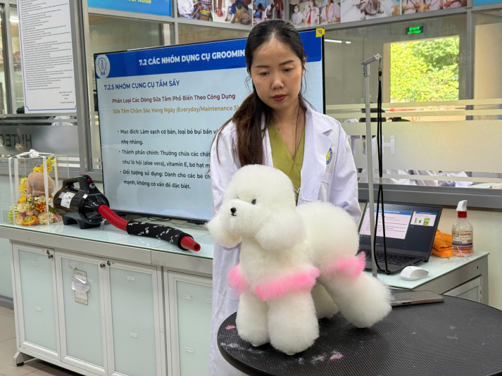 Sức hút của môn học “Chăm sóc và Thẩm mỹ thú cưng” – Bước đi mới tại Khoa Thú y  HUTECH 14