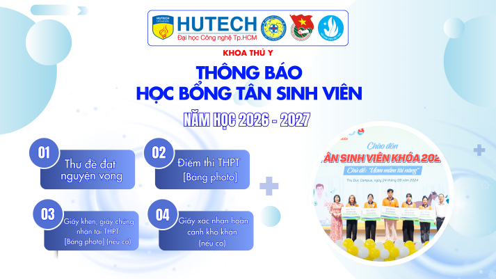 THÔNG BÁO HỌC BỔNG TÂN SINH VIÊN KHOA THÚ Y KHÓA 2026 10