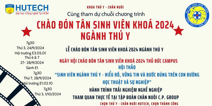 CHÀO ĐÓN TÂN SINH VIÊN KHOÁ 2024 NGÀNH THÚ Y 384