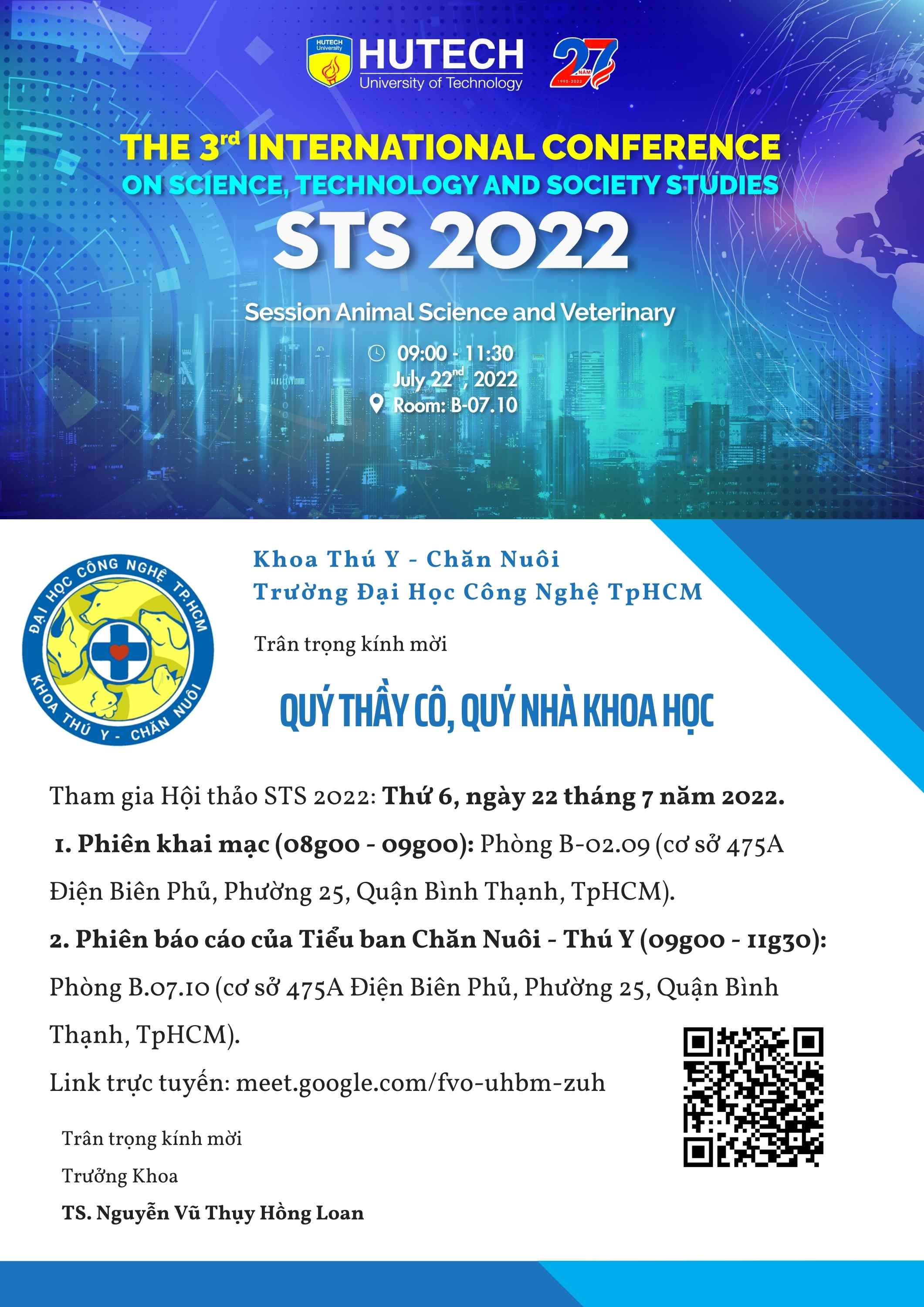 Hội thảo Khoa học quốc tế STS 2022 của HUTECH sẽ chính thức diễn ra vào ngày 22/7 tới 38