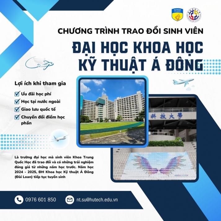 Khoa Trung Quốc Học thông báo tuyển sinh Chương trình Trao đổi sinh viên năm học 2024 - 2025 tại trường ĐH Khoa học Kỹ thuật Á Đông (Đài Loan) 58