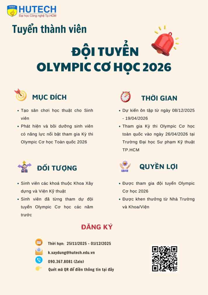 SINH VIÊN ĐĂNG KÝ THI OLYMPIC CƠ HỌC 2026 2