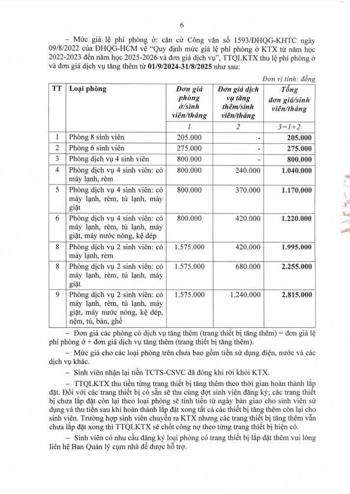 620/TB-TTQLKTX về việc đăng ký ở Ký túc xá đối với sinh viên đang nội trú và sinh viên ngoại trú từ năm 2 trở lên thuộc ĐHQG-HCM năm học 2024-2025 7