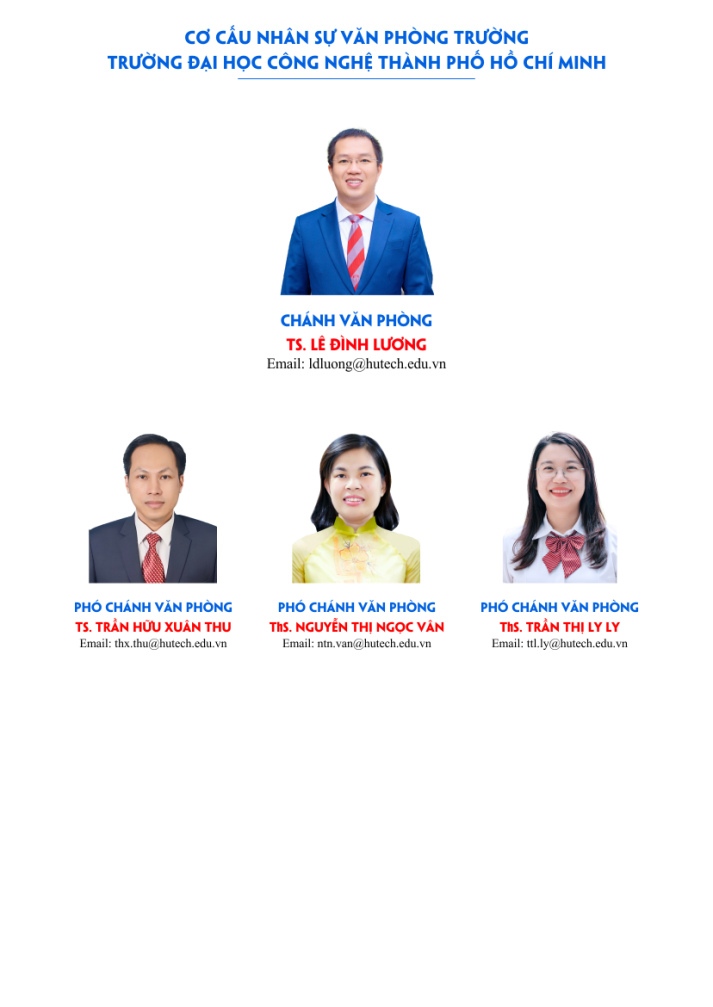 Cơ cấu nhân sự Văn phòng trường 2