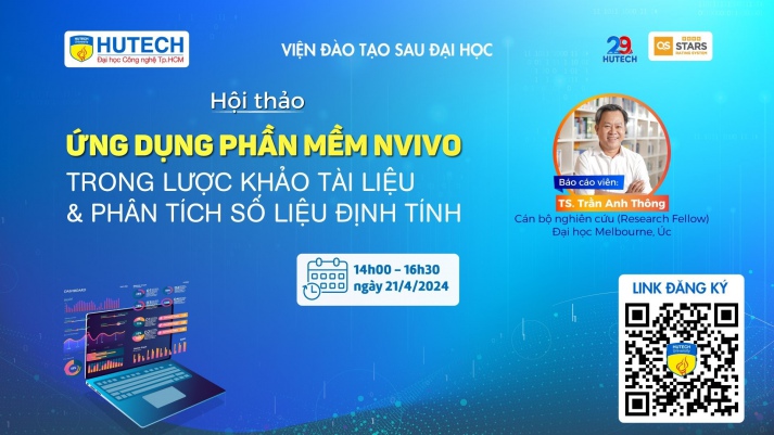 Học viên cao học, nghiên cứu sinh HUTECH học hỏi cách ứng dụng phần mềm NVivo 10