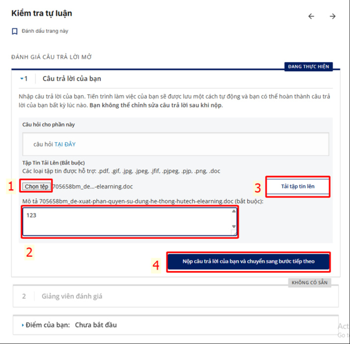 Hướng dẫn sử dụng hệ thống học tập trực tuyến HUTECH eLearning 261