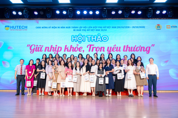 Trao yêu thương, trọn vẹn niềm vui ngày 20/10 đến nữ CB-GV-NV Trường Y và Khoa học sức khoẻ HUTECH 8